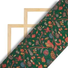 Buy Dark Green Floral Kalamkari Print Online in Nashik