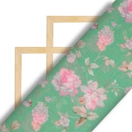 Buy Light Green And Pink Floral Print Online in Indore