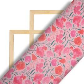 Buy Light Pink Floral Printed Crepe Online in Arunachal Pradesh